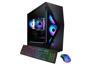 iBUYPOWER Slate Gaming PC Desktop Computer Intel Core i7 14700F CPU, NVIDIA GeForce RTX 5070 12GB GPU, 32GB DDR5 RGB RAM, 1TB NVMe SSD, Windows 11 Home, Keyboard, Mouse  Black