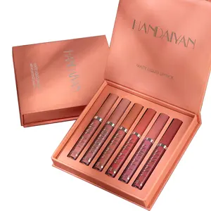Set of 6 Waterproof Non-Stick Matte Lip Colors, 2.5ML Each, Hot Beauty Matte Liquid Lipstick, Long-Lasting Makeup, Lip Kit Sets Perfect for Daily Use, Cosmetics Products