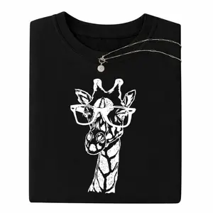 Summer Funny Giraffe T-Shirt for Women – Casual Crew Neck Top