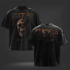 Pantera Vintage Washed Oversized Heavyweight Cotton Graphic T-Shirt, Tank Top, Hoodie, Sweater – Skull Thorn Double Print Metal Band Tee