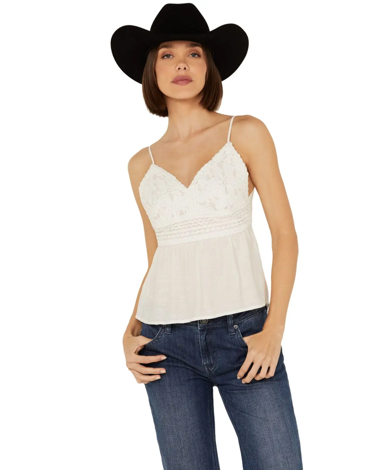 Shyanne Women's Women'S Lace Bustier Tank - Swsp24w90-Wht