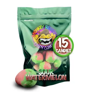 Monkey Rocket’s Sour Watermelon Meteor Melts - Freeze Dried Saltwater Taffy - Light and Crunchy followed by a Satisfying Melt - Not Chewy sweet snack