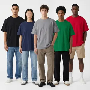 Heavyweight Tshirt 180G 100% Cotton Solid Color Unisex Loose Fit Fade Proof Versatile Everyday Wear Men's Basic Tee Vintage Plant Dyed Menswear Black Friday deals Christmas Gift