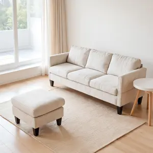 L-Shaped Sofa with Padded Cashmere: Multi-functional Design, Modern Luxury Appearance - Ideal for Living Rooms, Apartments - Easy Assembly & Maintenance