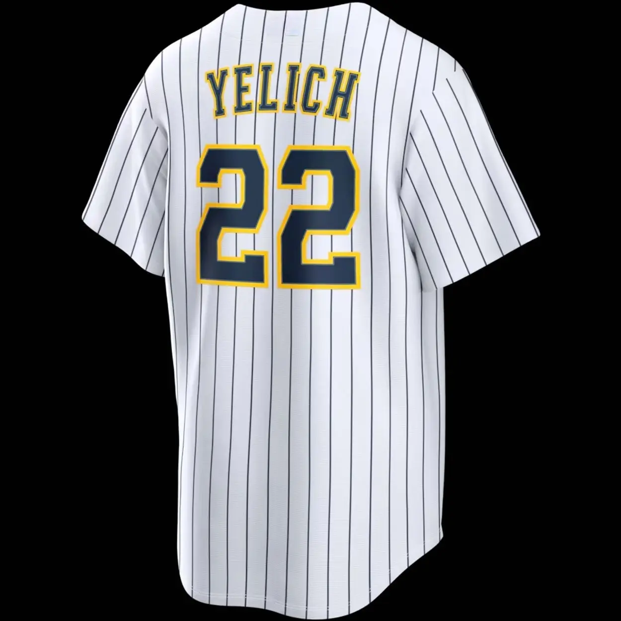 Unisex Baseball Jersey 22 Yelich Milwaukee Alternate Replica Jersey - White