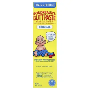 Boudreaux's Butt Paste Diaper Rash Ointment, Original, 4 oz (113 g)