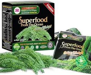 Dehydrated Sea Grapes, 1.4 oz of (Pack of 2), Umibudo Green Caviar, Lato Seaweed | Enhance Health, Boosting Immune System, Valued Natural Gift From Sea (Original, 40g)