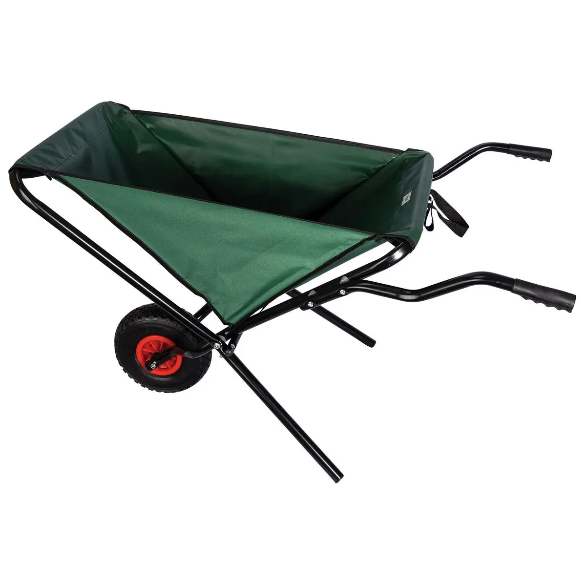 Dura-Tech Folding Wheelbarrow, Lightweight Steel Frame Design, 80 lb Capacity for Barn, Camping Home Improvement Tasks, Durable