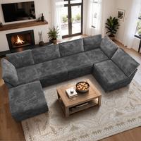 Grey, 6 Seats, Sofa Bed