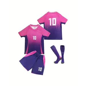 SoccerJerseySet(Includes3Items)SoccerJerseyYouthBoysAndGirlsSoccerJerseyNo.10YouthSoccerJerseySoccerKit1*Jersey,1*Shorts,1*Socks