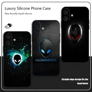Alienware computer Brand Phone Case For iPhone 17 16 15 14 13 12 X XR XS 8 Plus Mini Pro Max Soft black Shockproof Cover