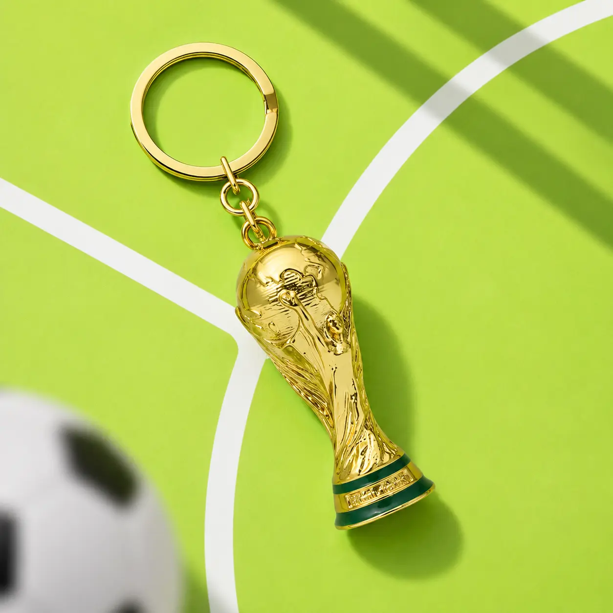 MINISO FIFA World Cup 2026 Series 3D Trophy Keychain - 60mm Collectible Soccer Fan Bag Charm