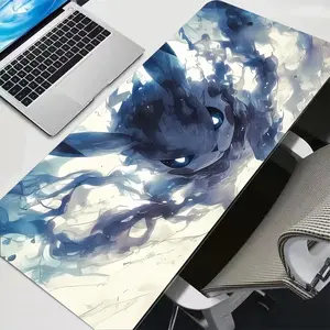 PKM Pikaacchu Anime Desk Mat Japanese-Inspired Mouse Pad, Gaming Setup Decor Mousepad