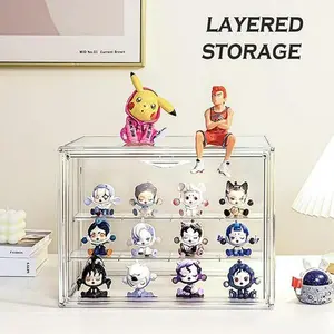 Figurine Display Box Clear Acrylic Stand Toy Figure Display Cases in stock