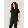 Women's Oversized Equa-tek™ Fabric Mandarin Dolman Shirt, Black 6-Pocket Carry Breathable Workwear Uniform