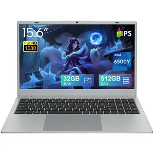 15.6" FHD Laptop 32GB RAM 512GB SSD Intel Pentium Gold 6500Y up to 3.4GHz, WiFi 5 Bluetooth 5.0 Thin Portable Notebook for Home Office Online Classes Remote Work & Everyday Use