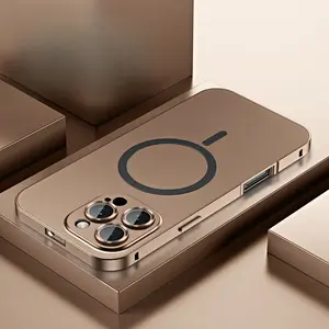 [LX]2025 Luxury Ultra Thin Original Machine Spring Fastener Protection Shell For IP16 15 14 13 12 Promax Aluminium Metal Frame With Lens Protective Magsafe Magnetic Wireless Charging Drop-Resistant Screen Protection Smartphone Cover Shockproof Phone Cases