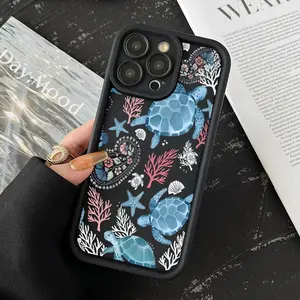 Cute Turtle Anti-Drop Cellphone Protective Case , Soft Silicone,Fully Protected and Shockproof For iPhone16 15 15Pro Max 14 14Pro 13 12 11 X 16promax