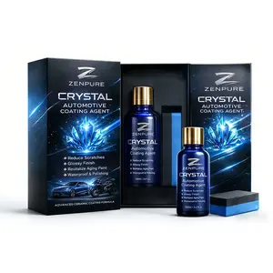 Ceramic Crystal Coating Spray For Cars Advanced Exterior Care Formula With Brilliant Gloss Slick Finish And Long Lasting Shine Enhancement