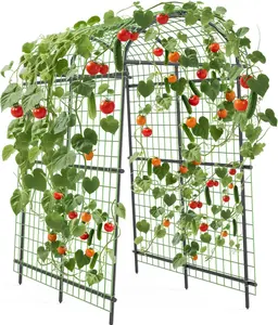 7.5FT Extra Tall Garden Arch Trellis, Polyethylene-Coated Steel Arbor for Climbing Plants, Vegetables, Flowers, Outdoor Pergola or Event Decoration