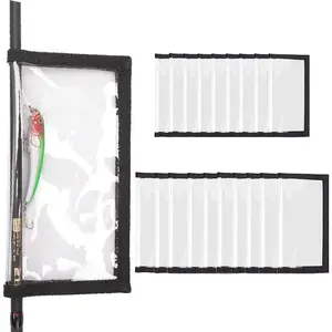 20 count Fishing Lure Wraps 2 Size Clear See-Through Thickened PVC Fishing Hook Covers Protect  Pets and Fishermen Safe from  Hook Fishing  Storage Organizer 10L+10M