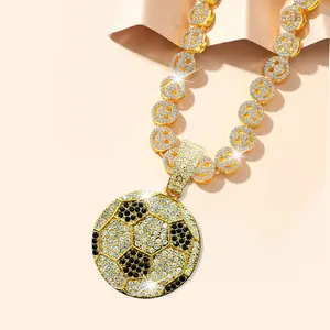 Silver Gold Smiley Face Bracelet & Football Pendant For Women And Men Smiley Choker Cute Jewelry Gift Preppy Accessories Ideal Jewelry for Football Sports Lovers