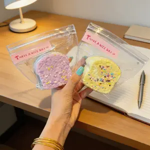 Double Layer Toast Cake Squishy TPR Slow Rise Stress Relief Fidget Toy ASMR Sensory Squeeze Kawaii Cute Desk Decor Anxiety Relief TikTok Viral Trending Gift For Kids Adults Home Office School Party Favor Soft Squeeze Toy