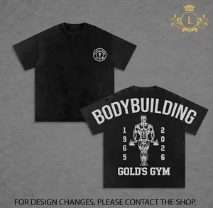 Vintage Bodybuilding 1965-2026 Gold's Gym Shirt, Workout Washed Tee, Men's Sport Outfit, Gym Men's Washed T-shirt, Muscle Training Shirt