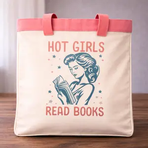 "Hot Girls Read Books" Tote Bag