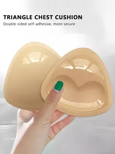Multifunctional Triangle Dual-Sided Sponge Bra Pads, Self-Adhesive Push-Up Inserts for Women, Casual Style, All Seasons, Everyday, Sticky Bra Push
