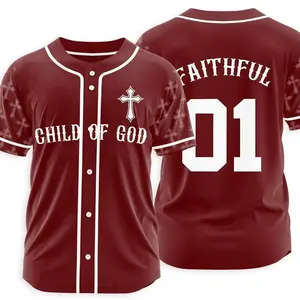 Child Of God Christian Baseball Jersey Christian Shirt Religious Jersey Gift for Christian