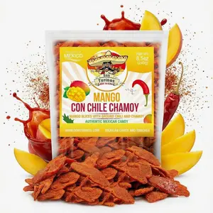 Chili Chamoy Mango Slices, 8.5 oz. Bag of Authentic Mexican Dry Fruit Candy, Sweet and Spicy Flavor, Fresh and Natural Dulce Mexicano, by Don Turinos