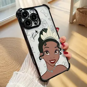 Tiana Princess Cartoon Phone Case for iPhone 17 Air 16 15 14 13 12 11 Pro Max Plus | Transparent Soft Shockproof Protective Cover