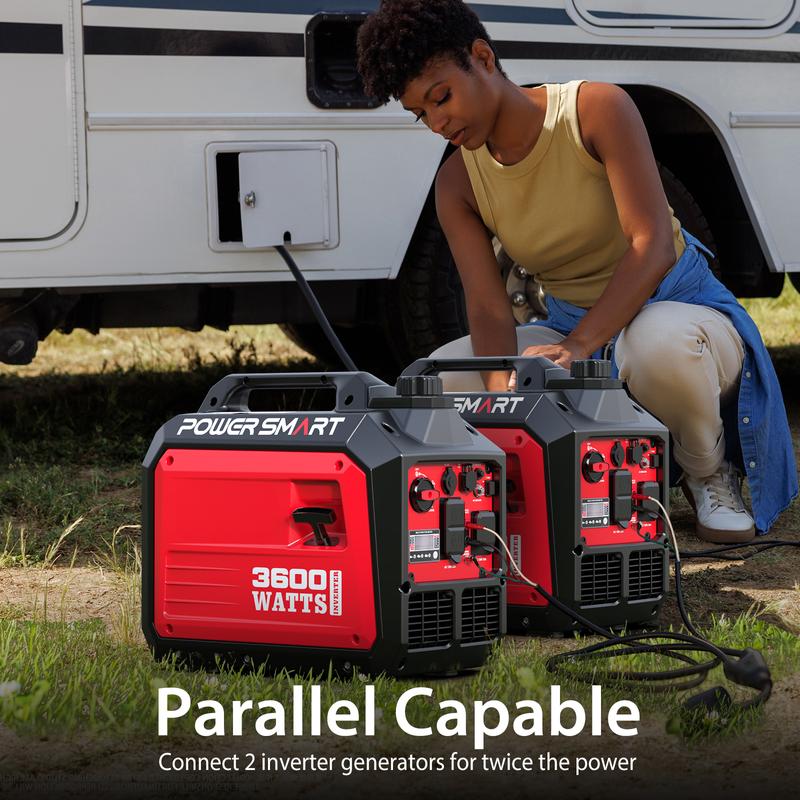 PowerSmart 3600 Watt Quiet Portable Inverter Generator, RV Ready 30A Outlet, Parallel Capable, Emergency Use Camping, EPA Compliant,Hurricane, Emergency,Safe & Long-lasting usage,Springtok(DB5035/DL5035C), generators for house power