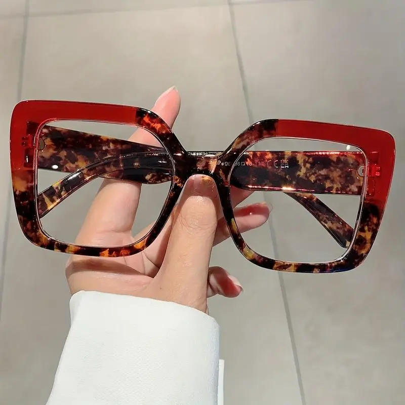 2026 Fashion Square Glasses Women Stylish Oversize MultiColor Glasses Frames Trendy Brand Design Eyeglasses for Decoration