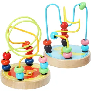 Bead Maze Toy for Toddlers Wooden Colorful Roller Coaster Educational Preschool Learning Birthday Gift for Boys and Girls