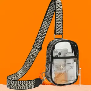 Sling Bag for Women - Clear Sling Bag Stadium Approved for Women, Crossbody Bag with Adjustable Strap, Clear Bag for Stadium Events