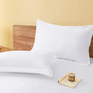 Standard Pillow Shams Set of 2 White Pillow Shams Soft Microfiber Pillow Covers with Envelope Closure, Fade, Wrinkle and Shrink Resistant Bed Pillow Cases, 20 × 26 Inches