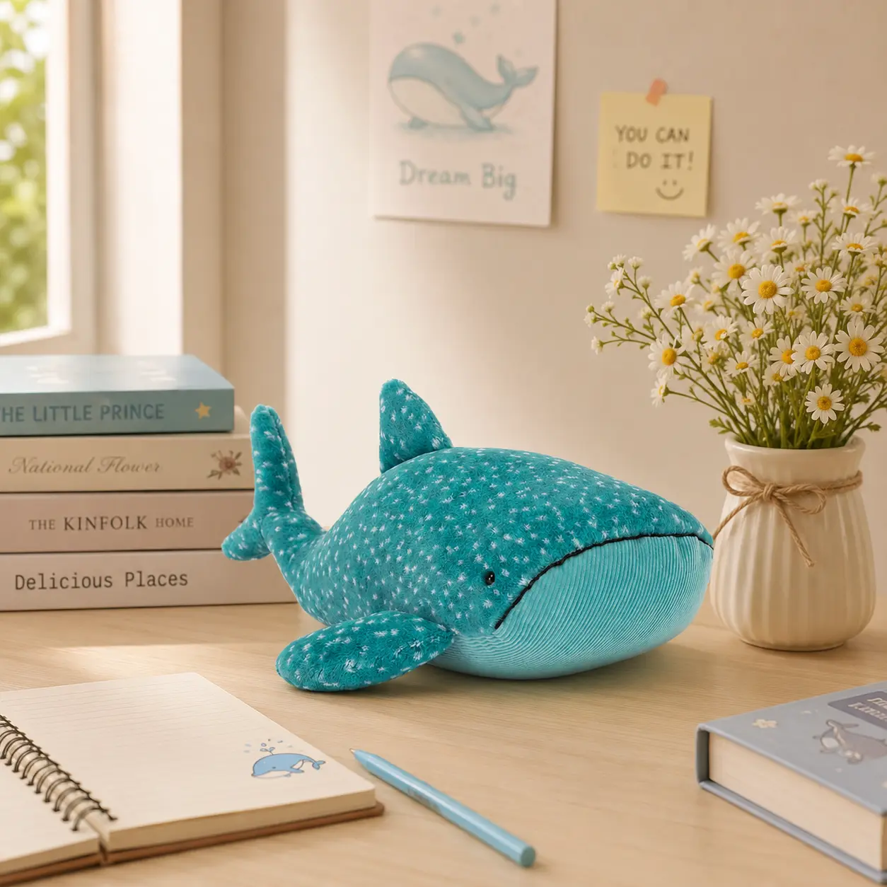 JELLYCAT Whale Shark Plush Toy – Soft Stuffed Ocean Animal for Kids & Adults