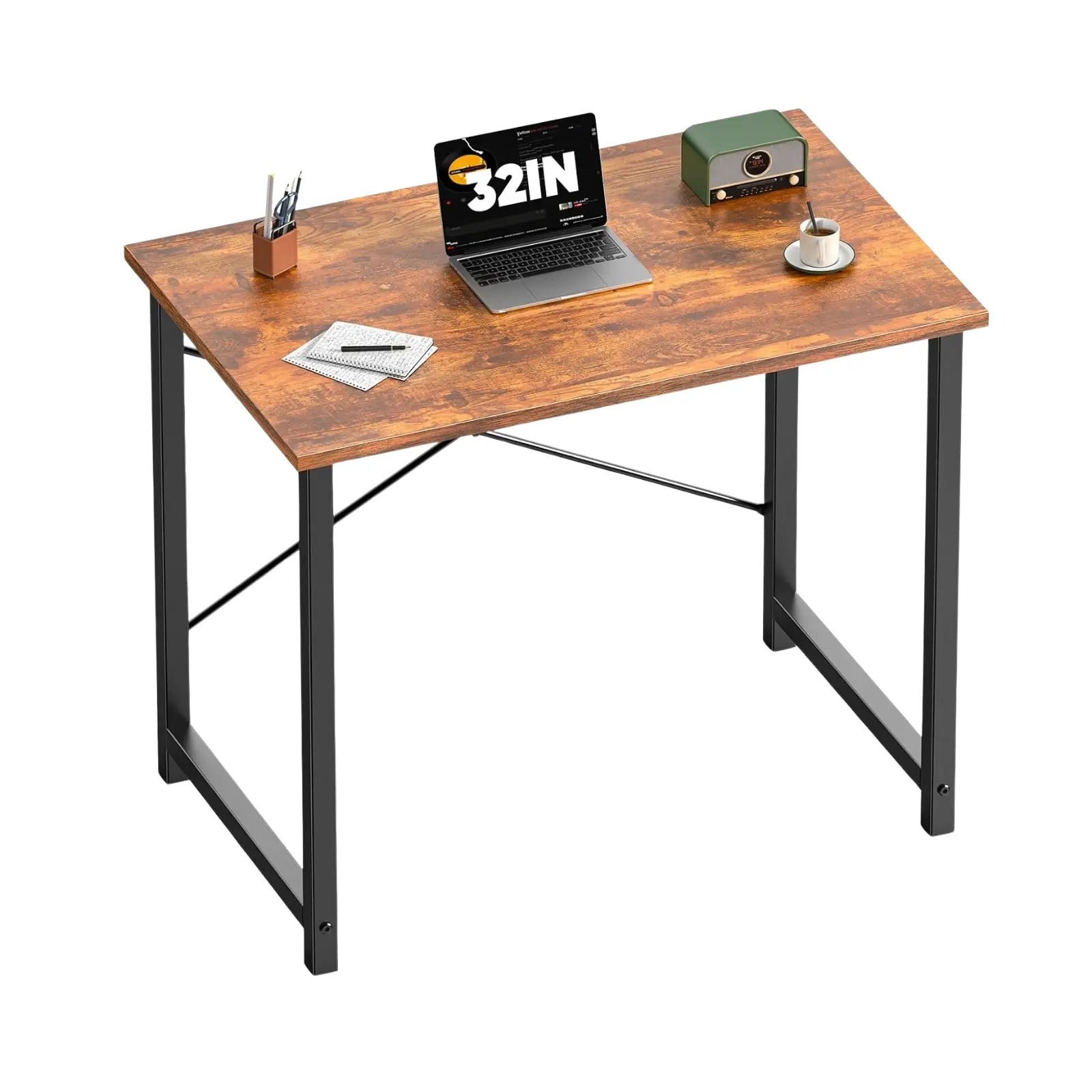 SENROB 32 Inch Study Desk for Adults, Modern Home Office Writing Table ...