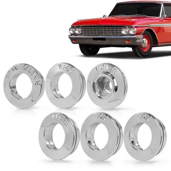 Dash Knob Bezel Air Brake Release Lighter Lights Wiper Fit For 1962 Ford Galaxie