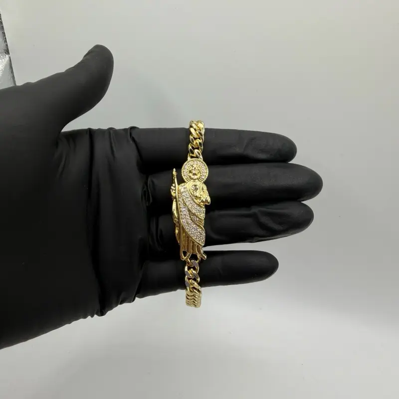 Saint Jude Cuban Link Bracelet – 14K Gold Plated