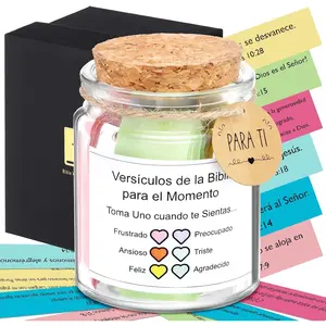 Spanish  Verse Jar Read Me  Verses Jar Tarro De Versiculos Biblicos En Espanol Christian  for Mom Women Men Regalos Cristianos Para Mujer Spanish Scripture Prayer Hope Cards with Box