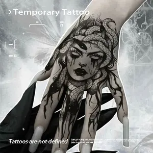 1pc Sexy Medusa Herb Juice Tattoo Stickers for Arms, Waterproof Temporary Tattoos, Waterproof and Long-Lasting Body Art for Men and Women, Stylish New Design