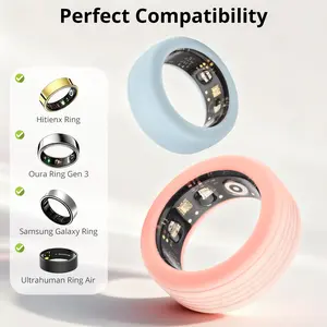 COLMI Ring Protector Case – Soft Silicone Cover for Smart Ring R02 R10 R03 – S Fits US7-9 / M Fits US10-13