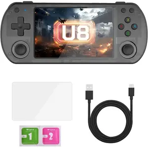 U8 Handheld Game Console, Rechargeable Handheld Game Console with Double Joystick & Button, Dynamic Gaming Device, Gaming Accessories, Protective