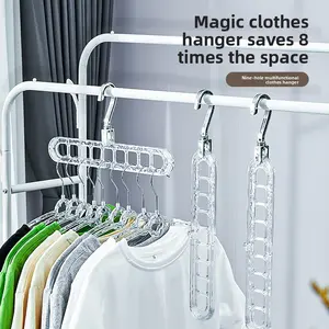 9 Holes Clothes Hanger, Space Saving Storage , Multifunctional Vertical & Horizontal Drying Rack for Clothes, Towels, Hats rotating organizer
