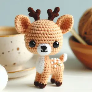 Little Fawn Amigurumi – Cute Handmade Deer Plushie for Kids & Collectors