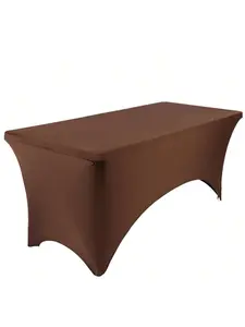 4ft Elastic Table Cover Rectangular Stretch Tablecloth Washable Fitted Stretch Table Cover Picnic Table Cloth For Indoor Outdoor Camping Wedding Events