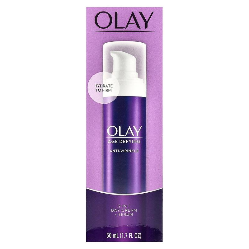 Olay Age Defying, Anti-Wrinkle, 2 in 1 Day Cream + Serum, 1.7 fl oz (50 ml)